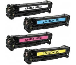 Compatible Toner Cartridge for CF410X/411X/412X/413X (HP 410X) 4 Pack