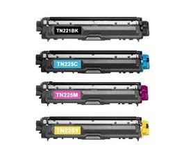 TN221/225 Toner Cartridge 4 Pack - Brother Compatible New High Yield