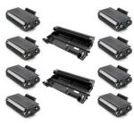 Compatible Brother TN580 Toner & DR520 Drum 10 Pack