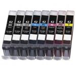 Compatible Canon CLI-42 Ink Cartridges 8 Pack (1 each of Black, Cyan, Magenta, Yellow, Phot Cyan, Photo Magenta, Gray, Light Gray)