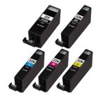 Compatible Canon PGI-225, CLI-226 Ink Cartridges 5 Pack (1 PGI-225 Black, 1 each of CLI-226 Black, Cyan, Magenta, Yellow)