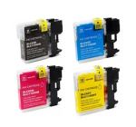 Compatible Brother LC65 Ink Cartridge 4 Pack