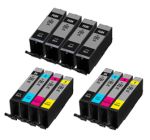 Compatible Canon PGI-280 XXL, CLI-281 XXL Ink Cartridges 12 Pack (4 PGI-280 XXL Black, 2 each of CLI-281 XXL Black, Cyan, Magenta, Yellow)