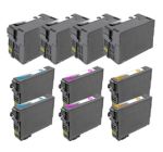 Compatible Epson T252XL Ink Cartridge 10 Pack (4 Black, 2 each of Cyan, Magenta, Yellow)