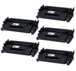 Compatible High Yield Toner Cartridge for CF289X (HP 89X) Black 5 Pack (With Chip)