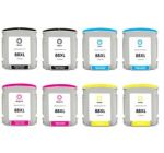 HP 88XL Remanufactured Ink Cartridges 8 Pack (2 each of Black, Cyan, Magenta, Yellow)