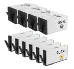 HP 902XL Remanufactured Ink Cartridges 10 Pack (4 Black, 2 each of Cyan, Magenta, Yellow)