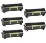 Compatible Lexmark 52D1000 (521) Toner Cartridge for MS810, MS811, MS812 5 Pack