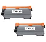 Compatible Brother TN420 Toner Cartridge 2 Pack