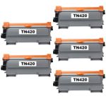 Compatible Brother TN420 Toner Cartridge 5 Pack
