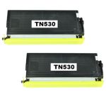 Compatible Brother TN530 Toner Cartridge 2 Pack