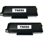 Compatible Brother TN550 Toner Cartridge 2 Pack