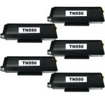 Compatible Brother TN550 Toner Cartridge 5 Pack