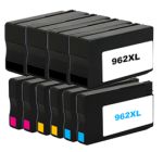 Compatible HP 962XL Ink Cartridges 10 Pack (4 Black, 2 each of Cyan, Magenta, Yellow)