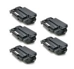 Compatible High Yield Toner Cartridge for CE255X (55X) Black 5 Pack