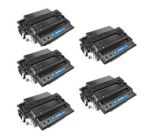 Compatible High Yield Toner Cartridge for Q7551X (HP 51X) Black 5 Pack