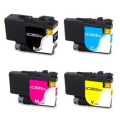 Compatible Brother LC3033 Super High Yield Ink Cartridge 4 Pack