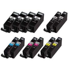 Compatible Canon PGI-225, CLI-226 Ink Cartridges 12 Pack (4 PGI-225 Black, 2 each of CLI-226 Black, Cyan, Magenta, Yellow)