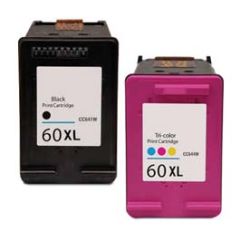 Compatible HP 60XL Ink Cartridges 2 Pack (1 Black, 1 Tri-color)