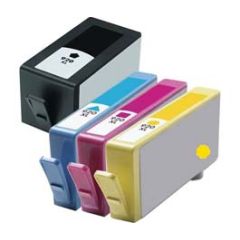HP 920XL Remanufactured Ink Cartridges 4 Pack (1 each of Black, Cyan, Magenta, Yellow)