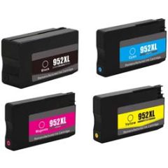 Compatible HP 952XL Ink Cartridges 4 Pack (1 each of Black, Cyan, Magenta, Yellow)
