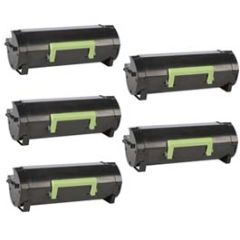 Compatible Lexmark 50F1H00 (501H) High Yield Toner Cartridge for MS310, MS410, MS510, MS610 5 Pack