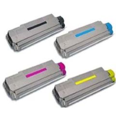 Okidata Compatible Toner Cartridge for C5550, C6100 4 Pack