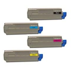 Okidata Compatible Toner Cartridge for C6150 MC560 4 Pack