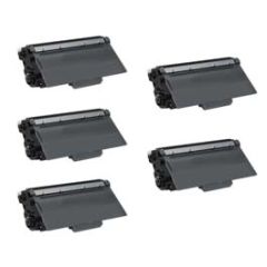 Compatible Brother TN750 High Yield Toner Cartridge 5 Pack