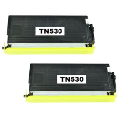 Compatible Brother TN530 Toner Cartridge 2 Pack